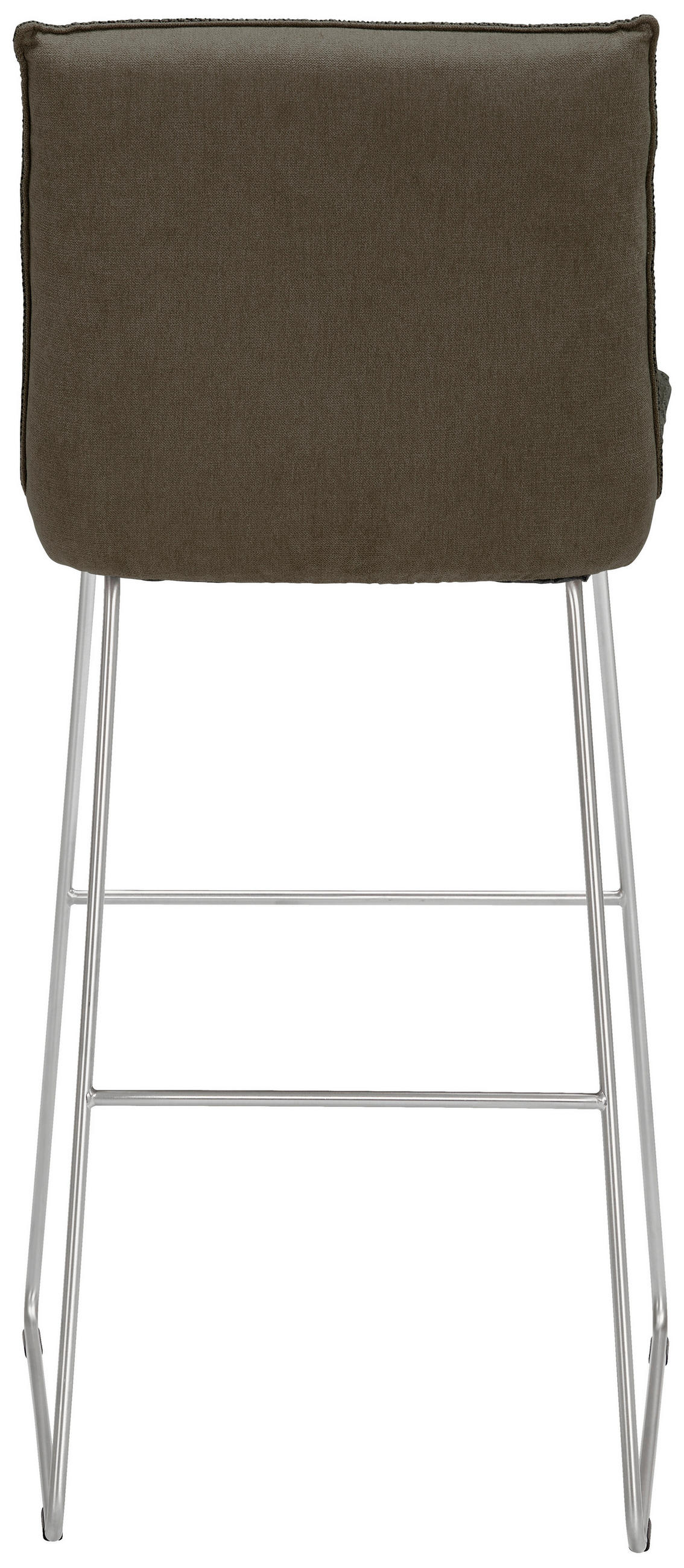BARHOCKER Flachgewebe Braun, Edelstahlfarben Stahl Stoffauswahl, Typenauswahl, Gestellauswahl  - Edelstahlfarben/Braun, Design, Textil/Metall (51/107/59cm) - Dieter Knoll