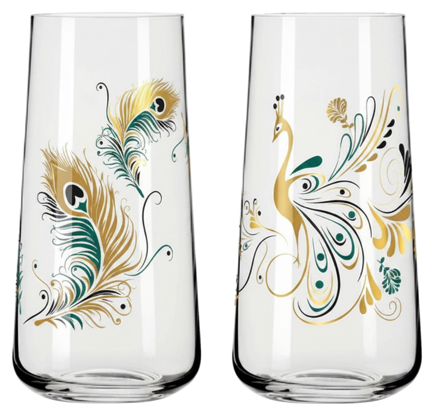 GLÄSERSET Cocktail 2-teilig  - Transparent/Goldfarben, Trend, Glas (8.2/16.6cm) - Ritzenhoff
