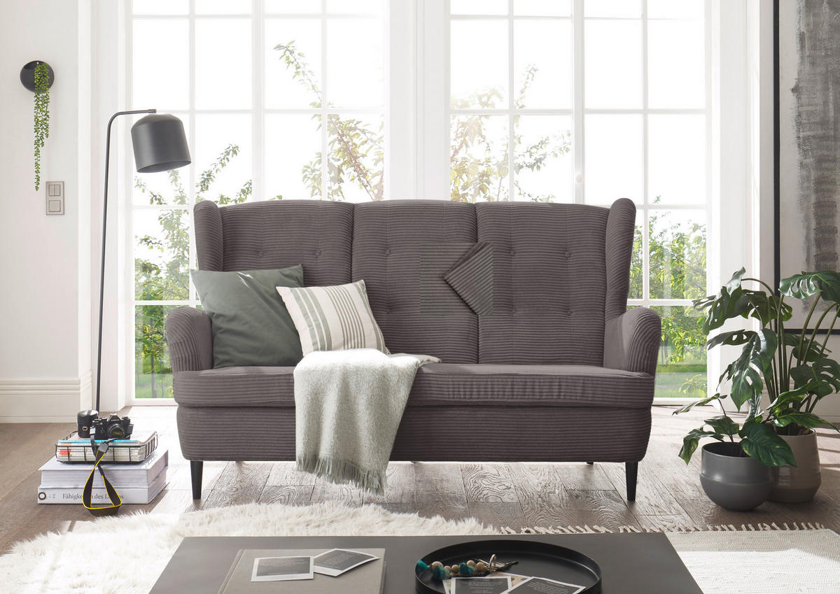 KÜCHENSOFA in Textil Mokka  - Schwarz/Mokka, KONVENTIONELL, Holz/Textil (176/103/98cm) - MID.YOU