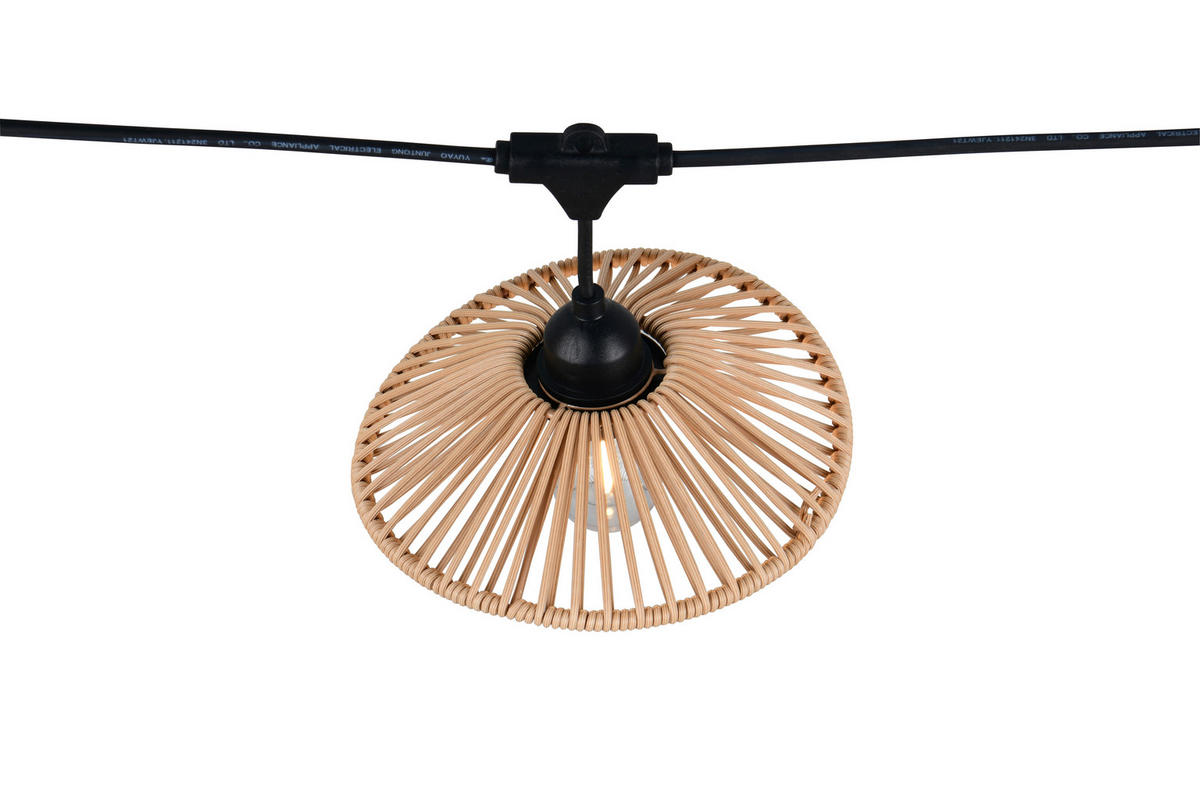 LICHTERKETTE 650 cm  - Schwarz/Braun, Design, Kunststoff (650cm)