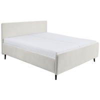 POLSTERBETT 180/200 cm  in Creme  - Creme/Schwarz, Modern, Holz/Holzwerkstoff (180/200cm) - MID.YOU
