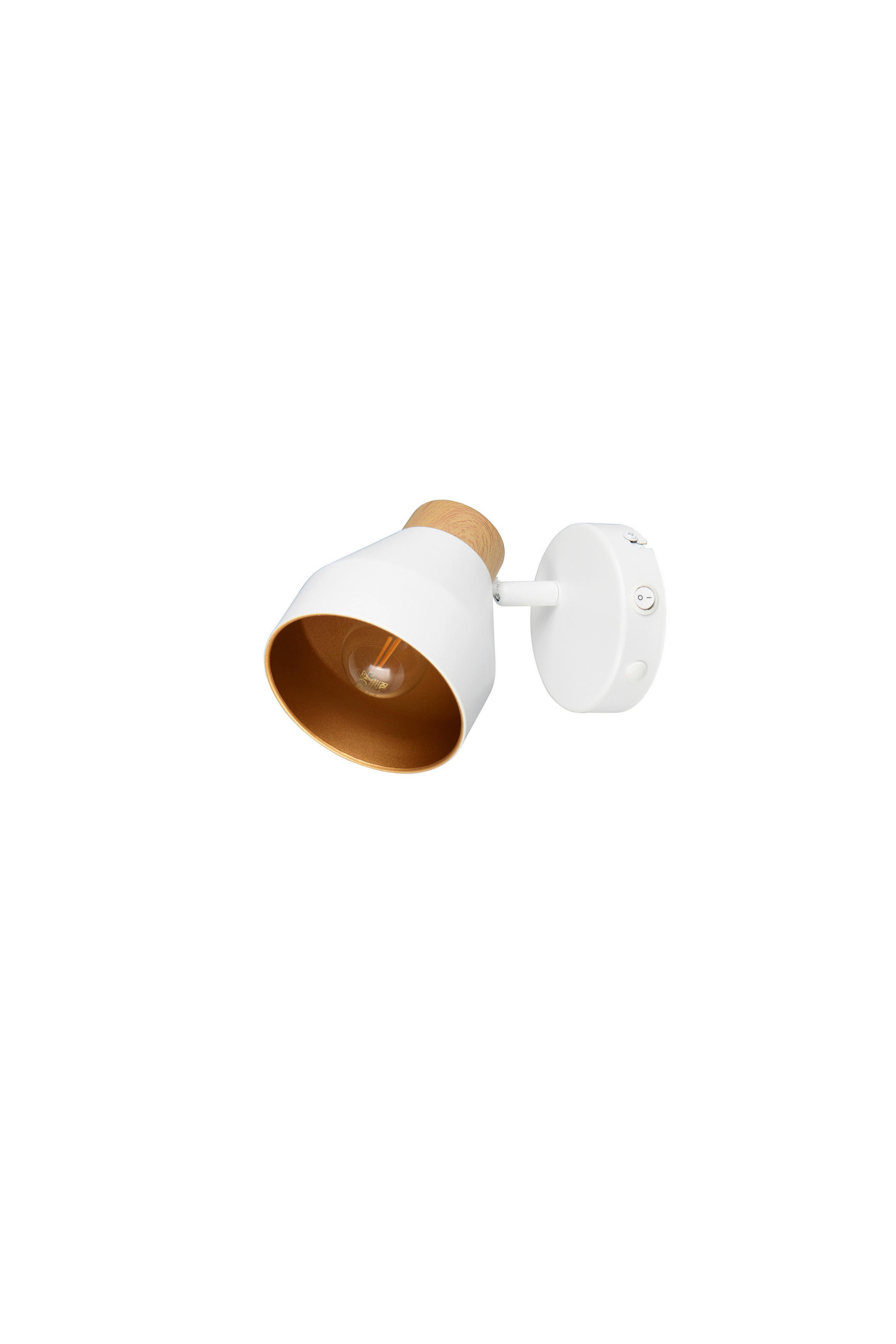 XXXLutz Strahler Braun, Weiß, Gold 19 cm