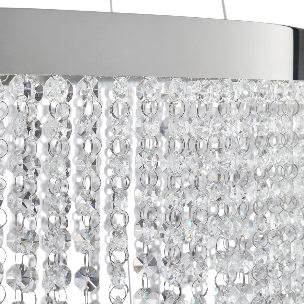 LED-HÄNGELEUCHTE ANTELAO 61/150 cm   - Klar/Chromfarben, Design, Glas/Metall (61/150cm) - Eglo