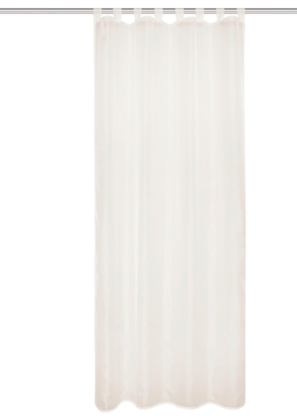 SCHLAUFENVORHANG transparent  - Weiß, Basics, Textil (135/245cm)
