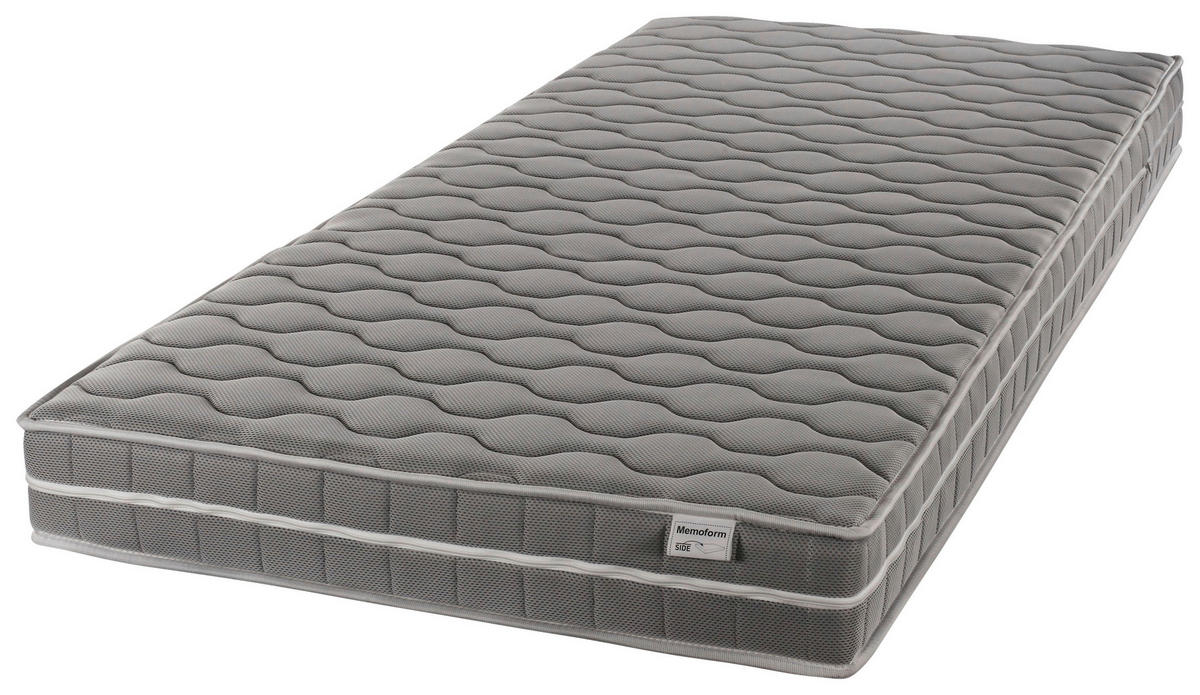 VISCOMATRATZE 90/200 cm Höhe ca. 16 cm 7 -Zonen - Hellgrau, Basics, Textil (90/200cm) - P & B