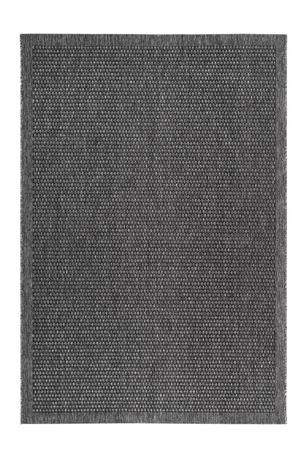 FLACHWEBETEPPICH Indonesia - Kediri Silber Grau  - Grau, KONVENTIONELL, Textil (80/230cm)