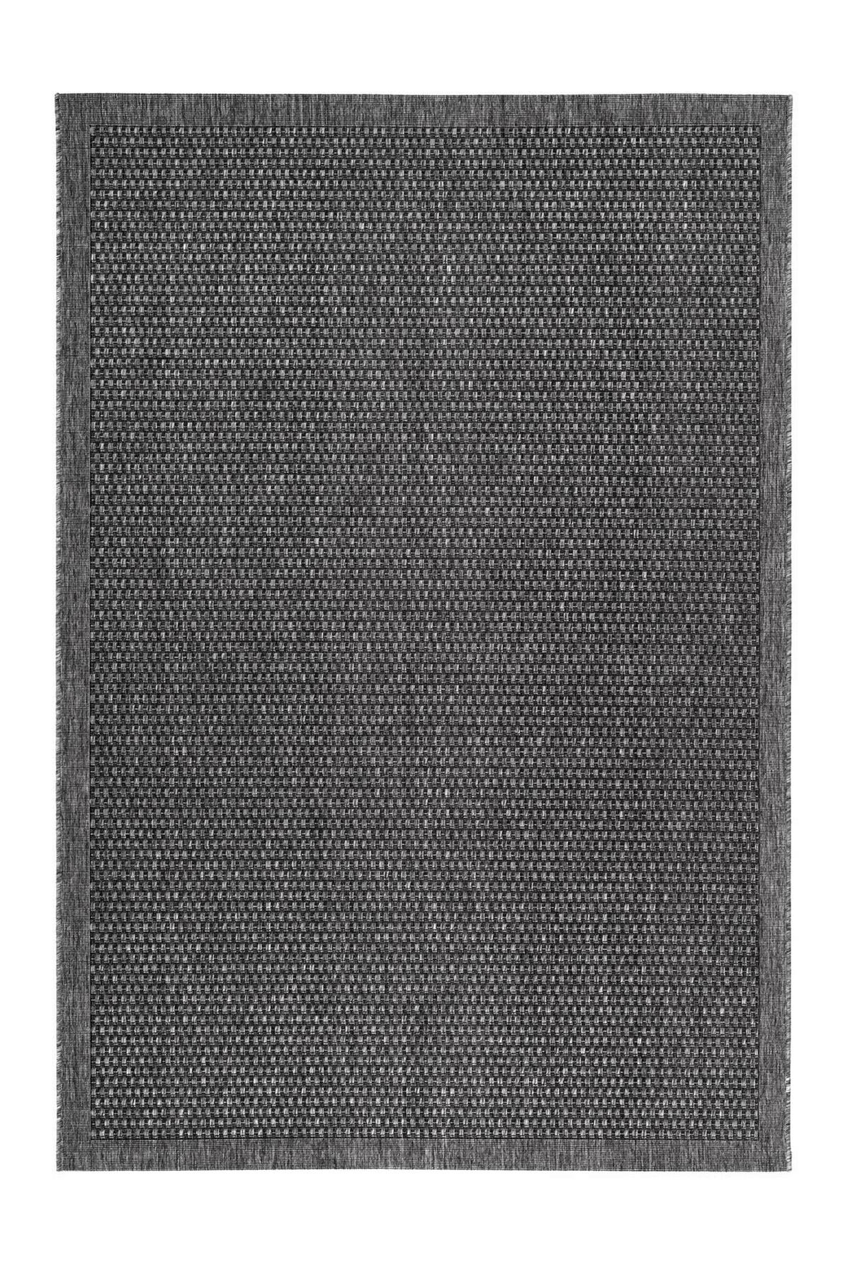 FLACHWEBETEPPICH Indonesia - Kediri Silber Grau  - Grau, KONVENTIONELL, Textil (80/230cm)