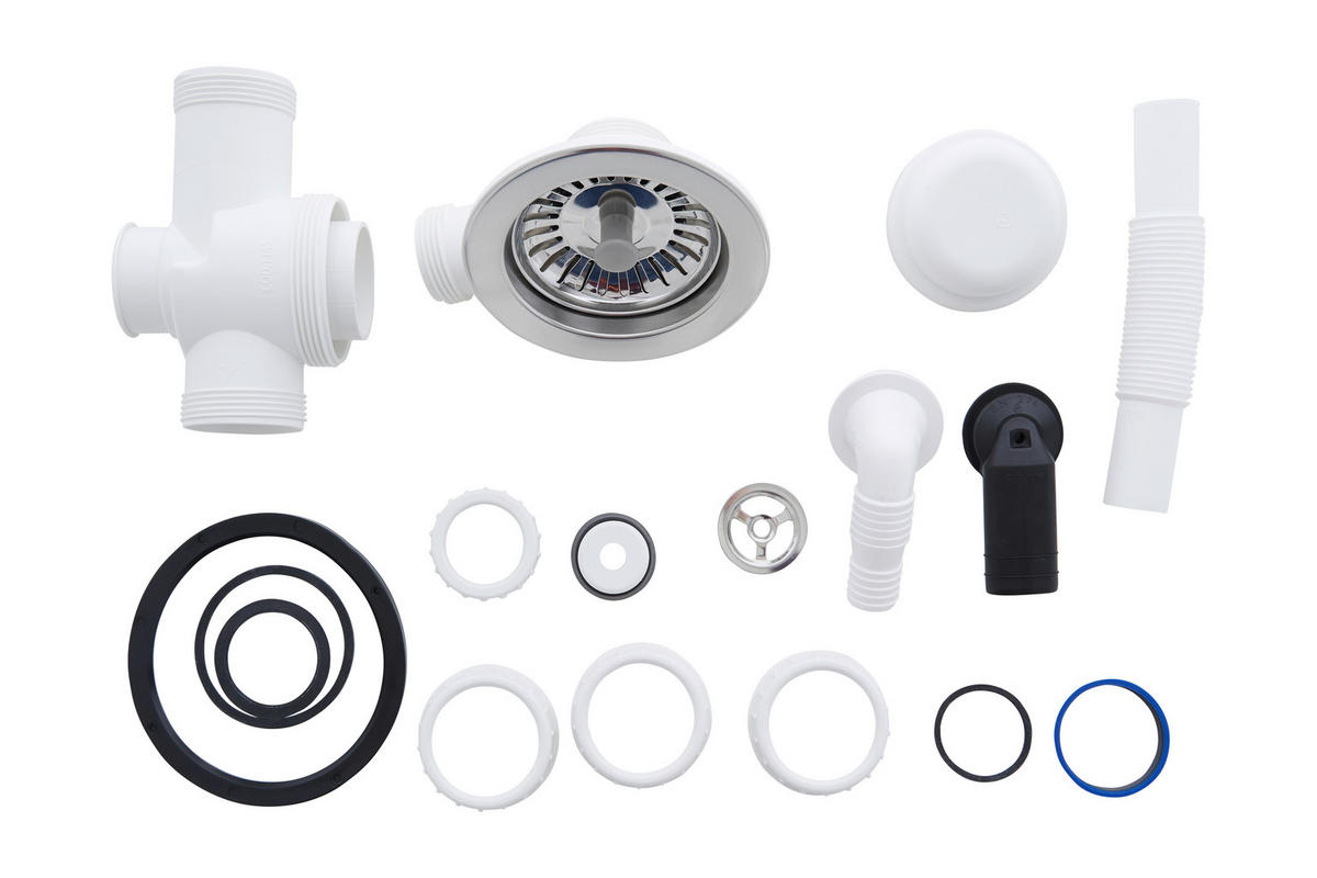 SPÜLE 1712OHIO66X50S  - Schwarz, Trend, Glas/Kunststoff (66/21/50cm) - Respekta