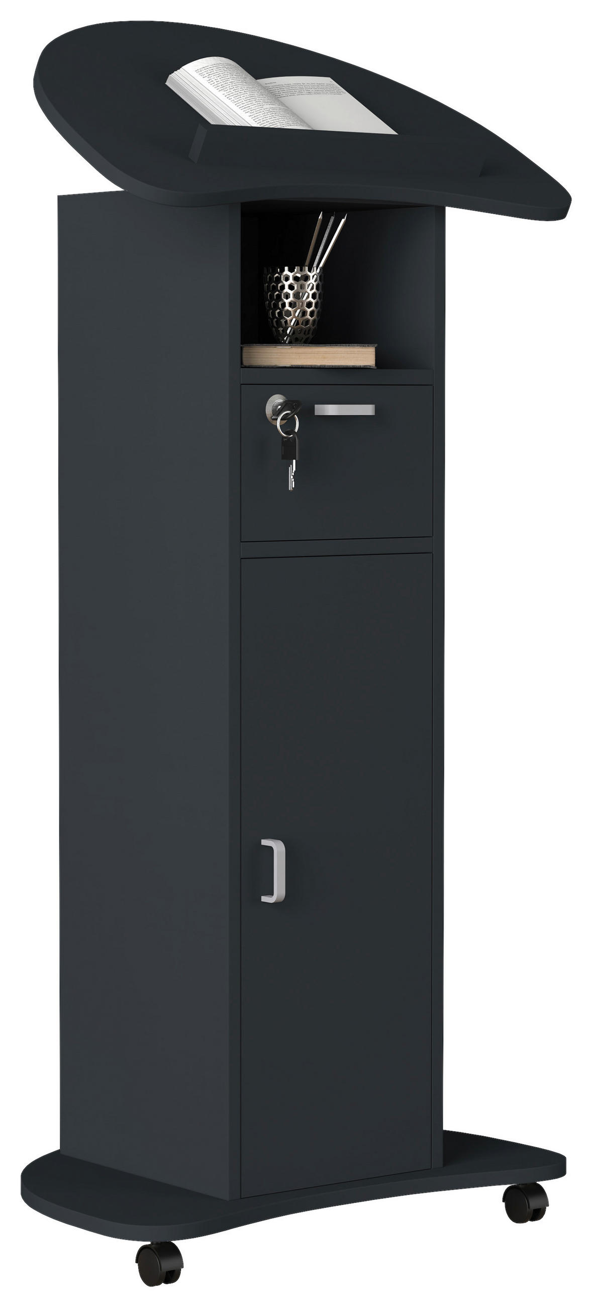 STÅPULPET 56/110/37 cm  i antracit  - antracit, Modern, trämaterial (56/110/37cm) - MID.YOU