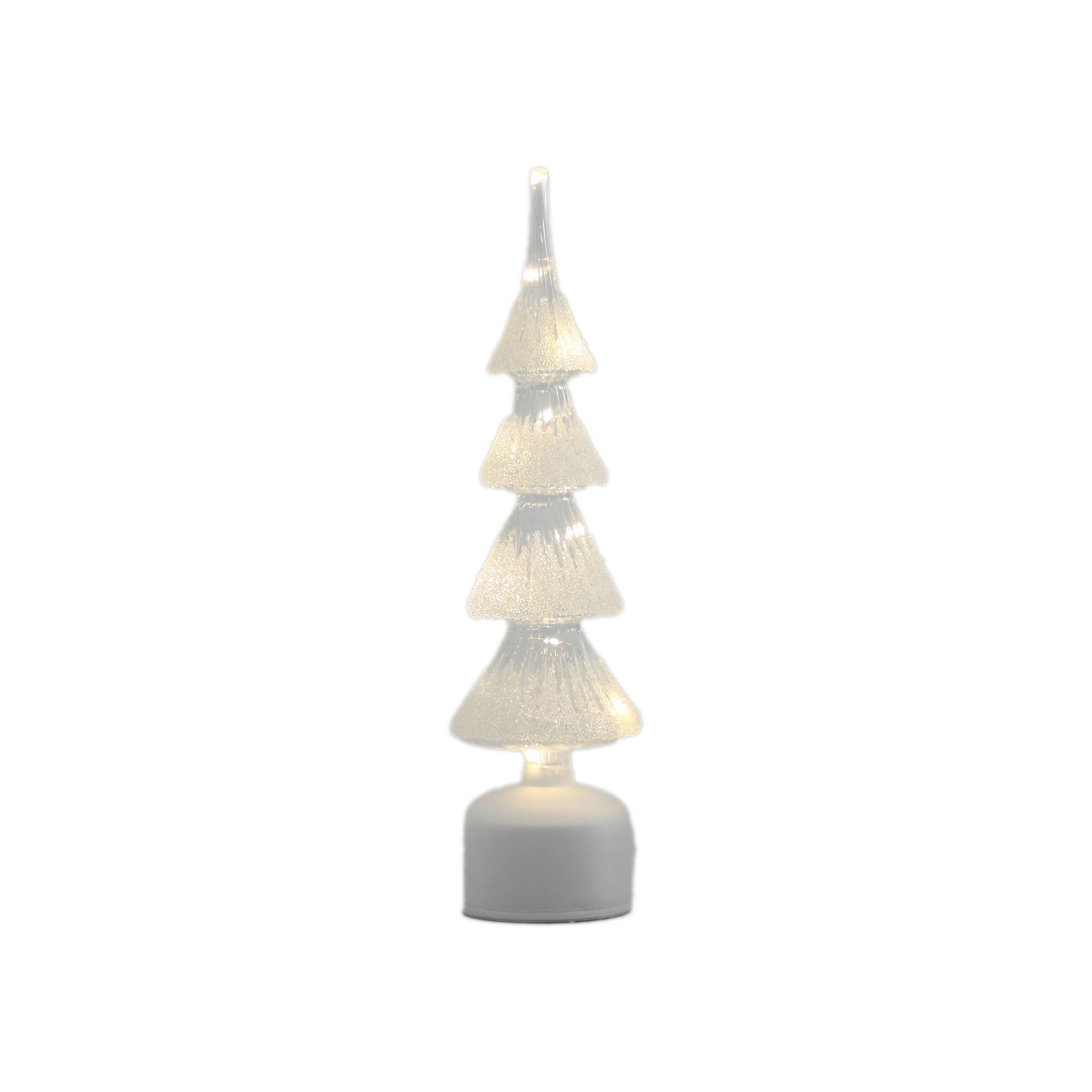 DEKOBAUM  - Klar/Weiß, LIFESTYLE, Glas (10/40cm) - X-Mas