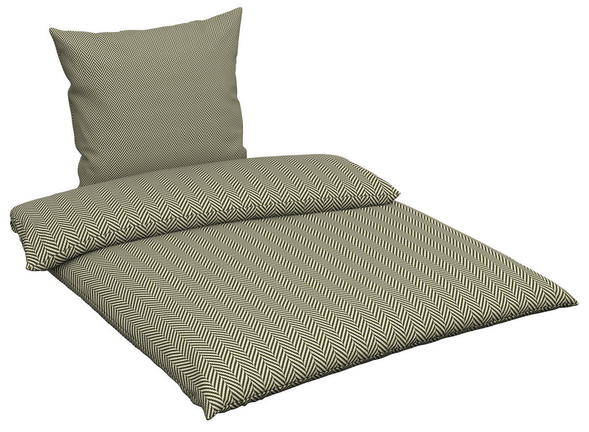 BETTWÄSCHE Flanell 135/200 cm  - Grün, Textil (135/200cm) - Novel