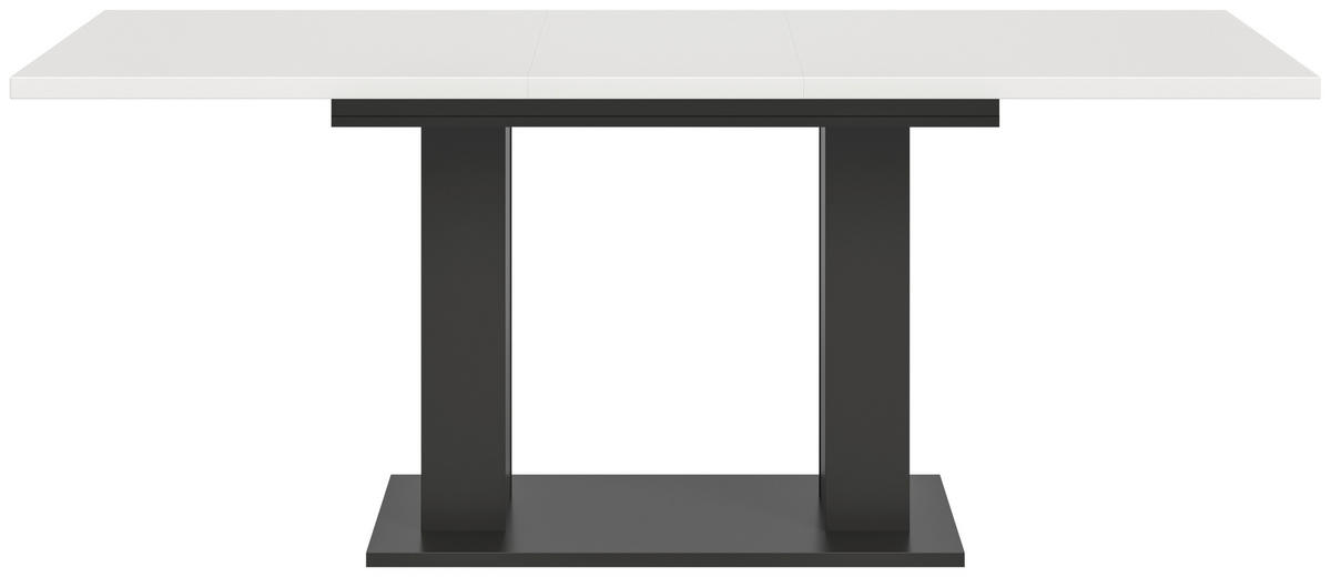 AUSZIEHTISCH Weiß rechteckig  ausziehbar  - Weiß/Grau, KONVENTIONELL, Holzwerkstoff (150-190/90/76cm) - MID.YOU