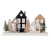 DEKOHAUS  - Schwarz/Naturfarben, Basics, Holz (24/6/15cm) - X-Mas