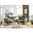 ECKSOFA Olivgrün Flachgewebe  - Eichefarben/Olivgrün, Design, Holz/Textil (238/186cm) - Valnatura