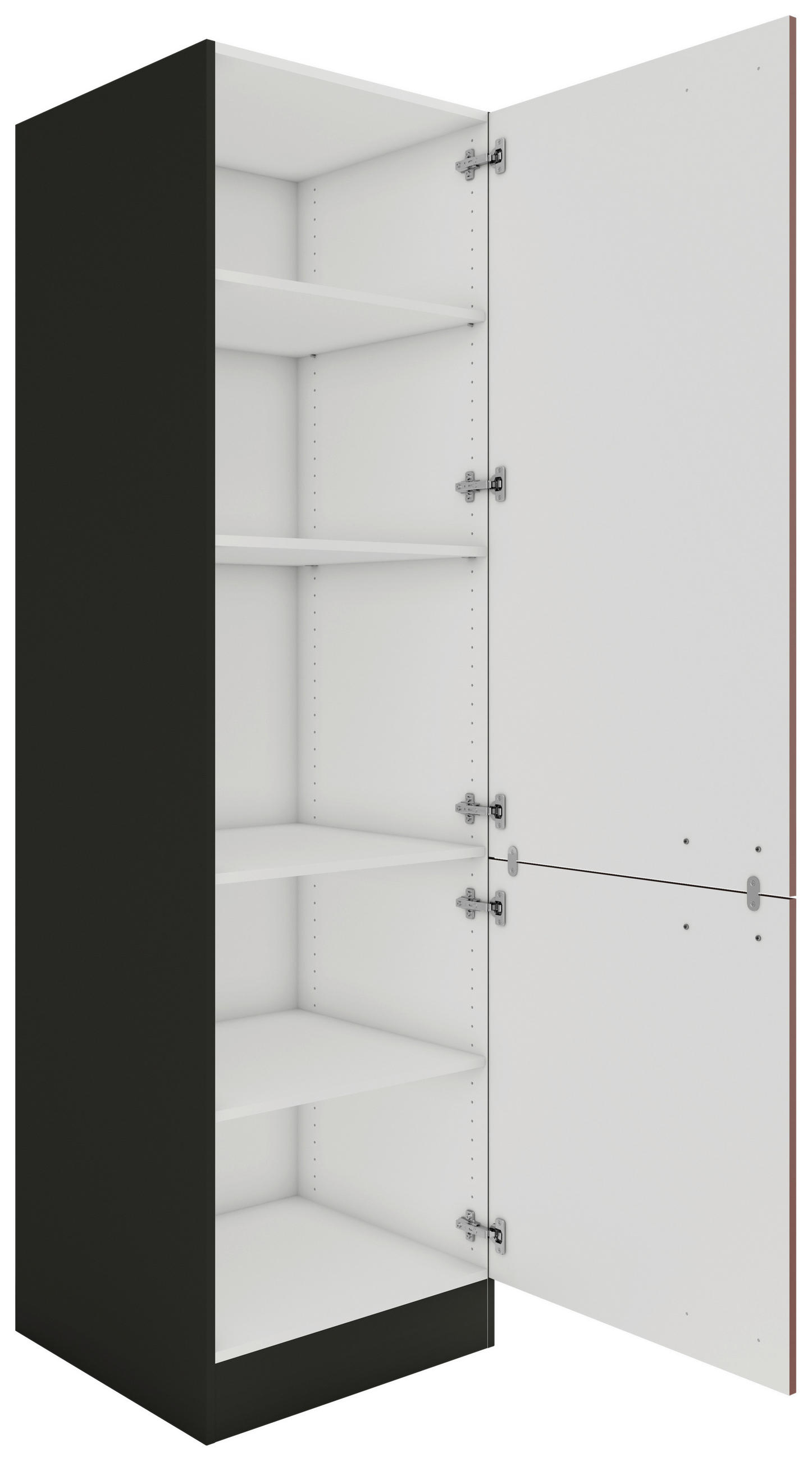 APOTHEKERSCHRANK 60/206,8/57,1 cm  in Rotbraun  - Rotbraun/Anthrazit, Basics, Holzwerkstoff/Metall (60/206,8/57,1cm) - Optifit