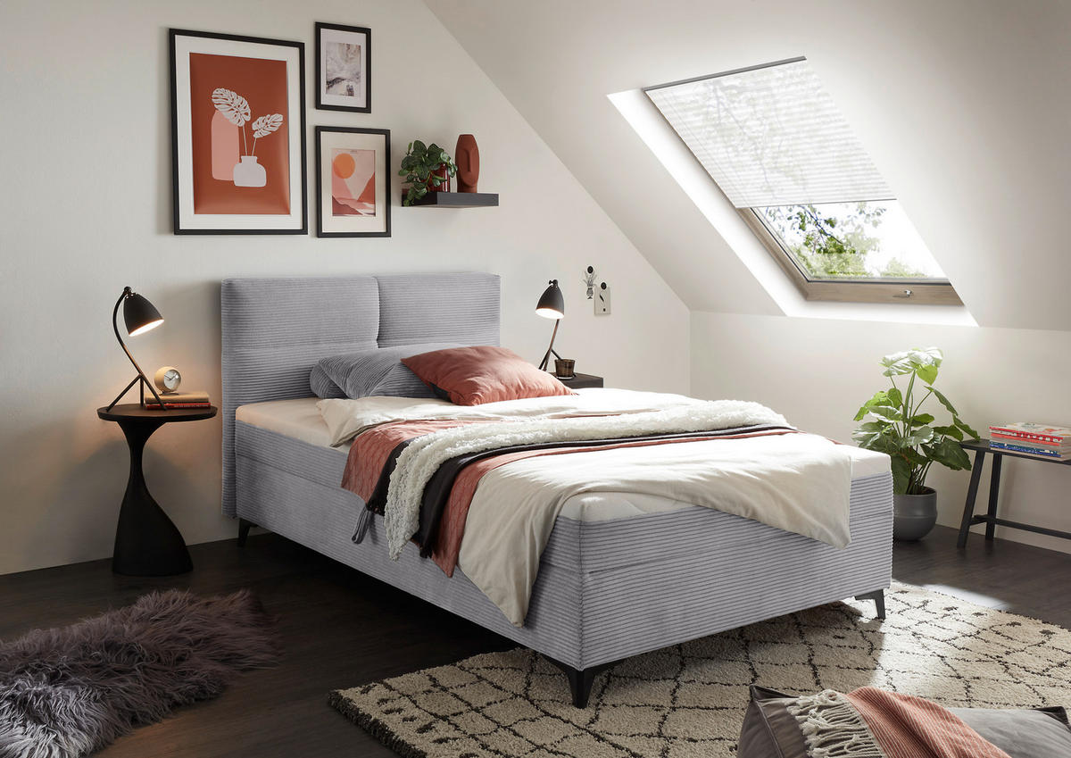 BOXBETT 120/200 cm  in Beige  - Beige, MODERN, Holzwerkstoff/Kunststoff (120/200cm) - MID.YOU