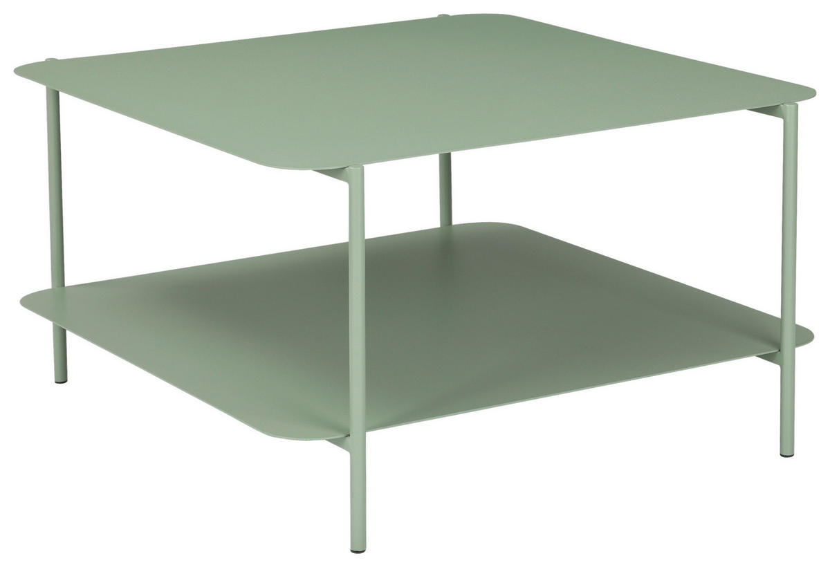 COUCHTISCH 73,4/70/40 cm quadratisch Grün  - Grün, Design, Metall (73,4/70/40cm) - Carryhome