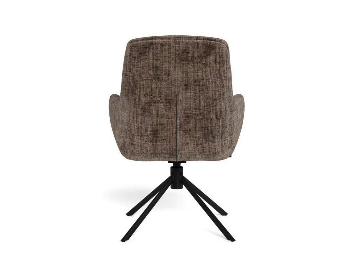 ARMLEHNSTUHL 2 Stück automatische Rückholfunktion Struktur  Braun, Schwarz  - Schwarz/Braun, MODERN, Textil/Metall (61/94/67cm) - MID.YOU