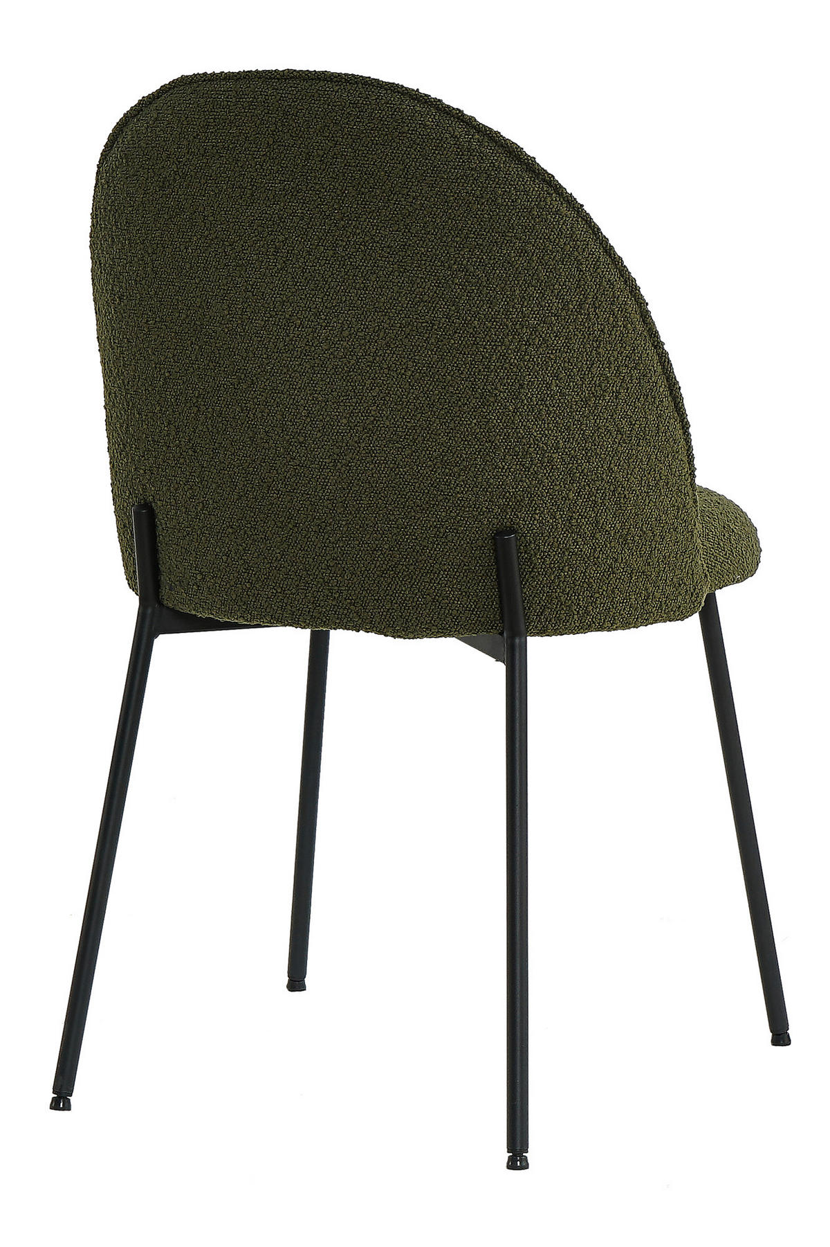 STUHL-SET 2 Stück  Bouclé  Grün, Schwarz  - Schwarz/Grün, MODERN, Textil/Metall (49,5/84/47,5cm) - MID.YOU