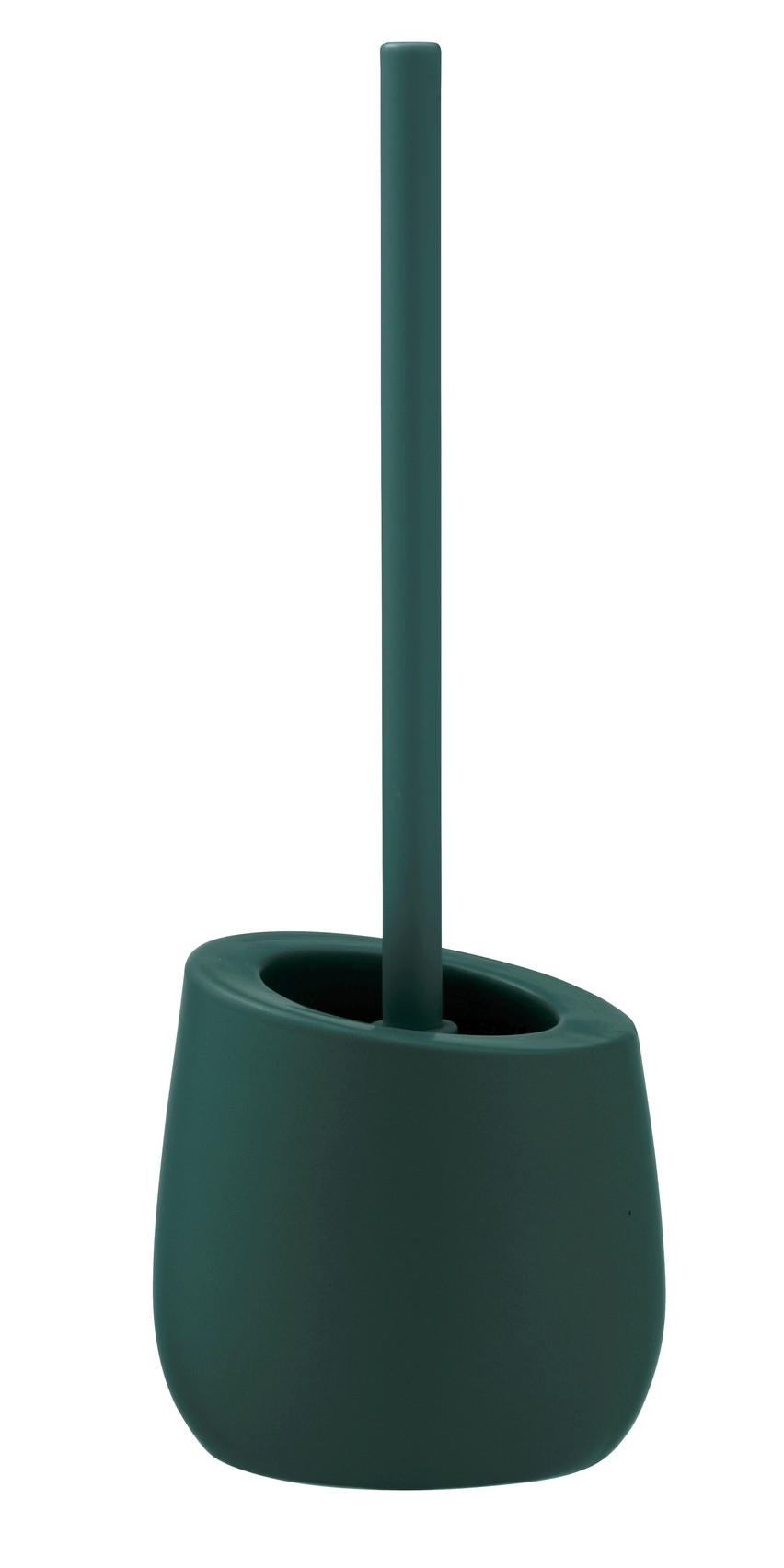 WC-BÜRSTENGARNITUR in Keramik  Kunststoff   - Dunkelgrün/Schwarz, Basics, Keramik/Kunststoff (13,5/38/13,5cm) - Wenko
