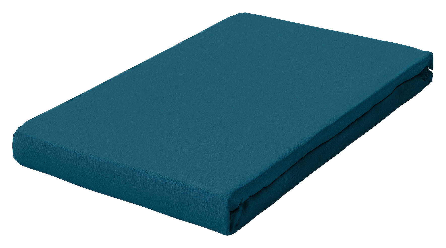 Schlafgut Spannbetttuch Pure Petrol 90-100x190-220 cm