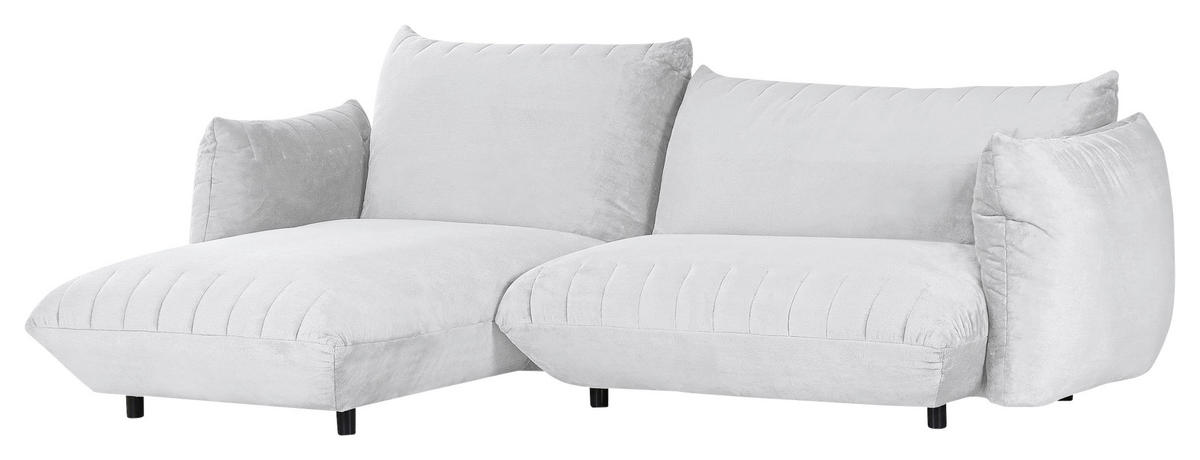 HÖRNSOFFA i plysch vit  - vit/svart, Klassisk, textil/plast (170/270cm) - MID.YOU