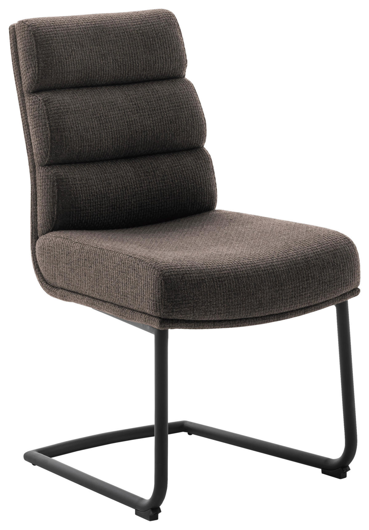 SCHWINGSTUHL  in Stahl Webstoff  - Schwarz/Cappuccino, Design, Textil/Metall (47/90/64cm) - Dieter Knoll