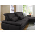 ECKSOFA in Echtleder Dunkelbraun  - Dunkelbraun/Schwarz, Design, Leder/Metall (332/193cm) - Dieter Knoll