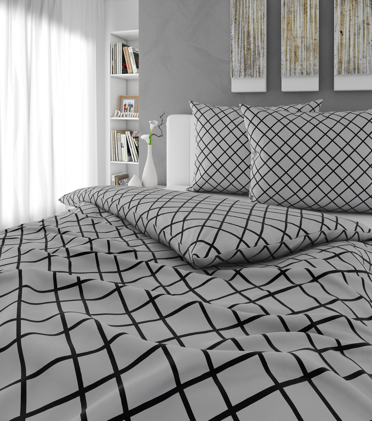 BETTWÄSCHE Flanell 200/210 cm  - Grau, KONVENTIONELL, Textil (200/210cm) - Esposa