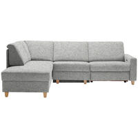ECKSOFA  in Mikrovelours Naturfarben  203/261 cm  - Eichefarben/Naturfarben, KONVENTIONELL, Holz/Textil (203/261cm) - Sedda