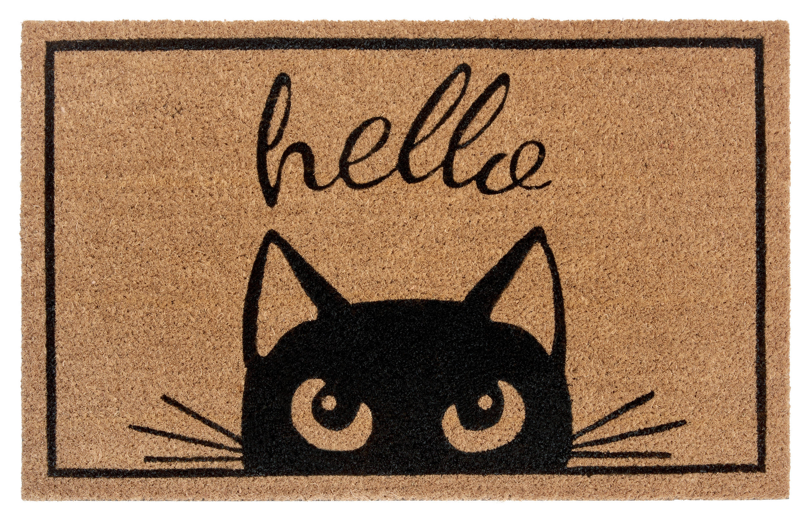 Hanse Home Kokosmatte Mix Mats Schwarz, Hellbraun 45x70 cm