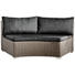 LOUNGEMITTELTEIL Kunststoffgeflecht Aluminium - Schwarz/Grau, Trend, Kunststoff/Textil (166/70/88cm) - Ambia Garden LOUNGEMITTELTEIL Kunststoffgeflecht Aluminium - Schwarz/Grau, Trend, Kunststoff/Textil (166/70/88cm) - Ambia Garden
