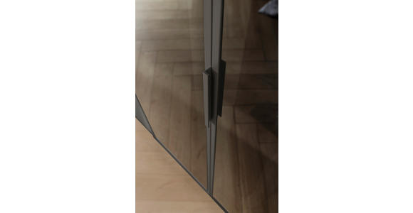 DREHTÜRENSCHRANK 251/235/60 cm 5-türig Graphitfarben - Graphitfarben, Trend, Glas/Holzwerkstoff (251/235/60cm) - Novel