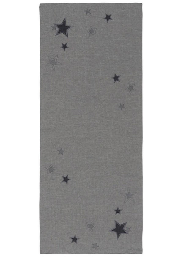 TISCHLÄUFER Textil Hellgrau 40/100 cm  - Hellgrau, Basics, Textil (40/100cm) - X-Mas