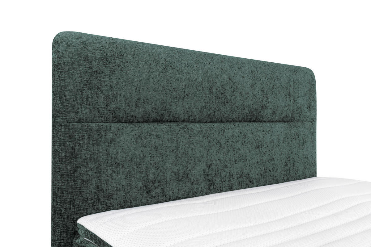 POSTELJA BOXSPRING 140 cm   x 200 cm  , tekstil temno siva  - temno siva/črna, Design, kovina/tekstil (140/200cm) - Esposa