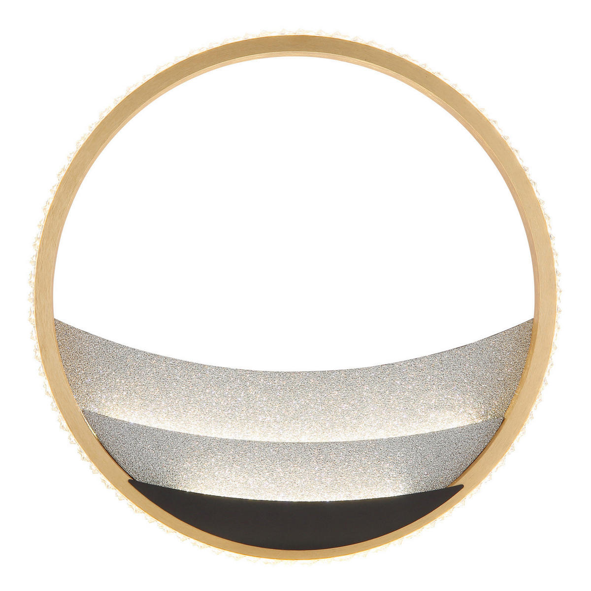 LED-DECKENLEUCHTE 29.5/6 cm   - Goldfarben/Schwarz, Design, Kunststoff/Metall (29.5/6cm) - Globo