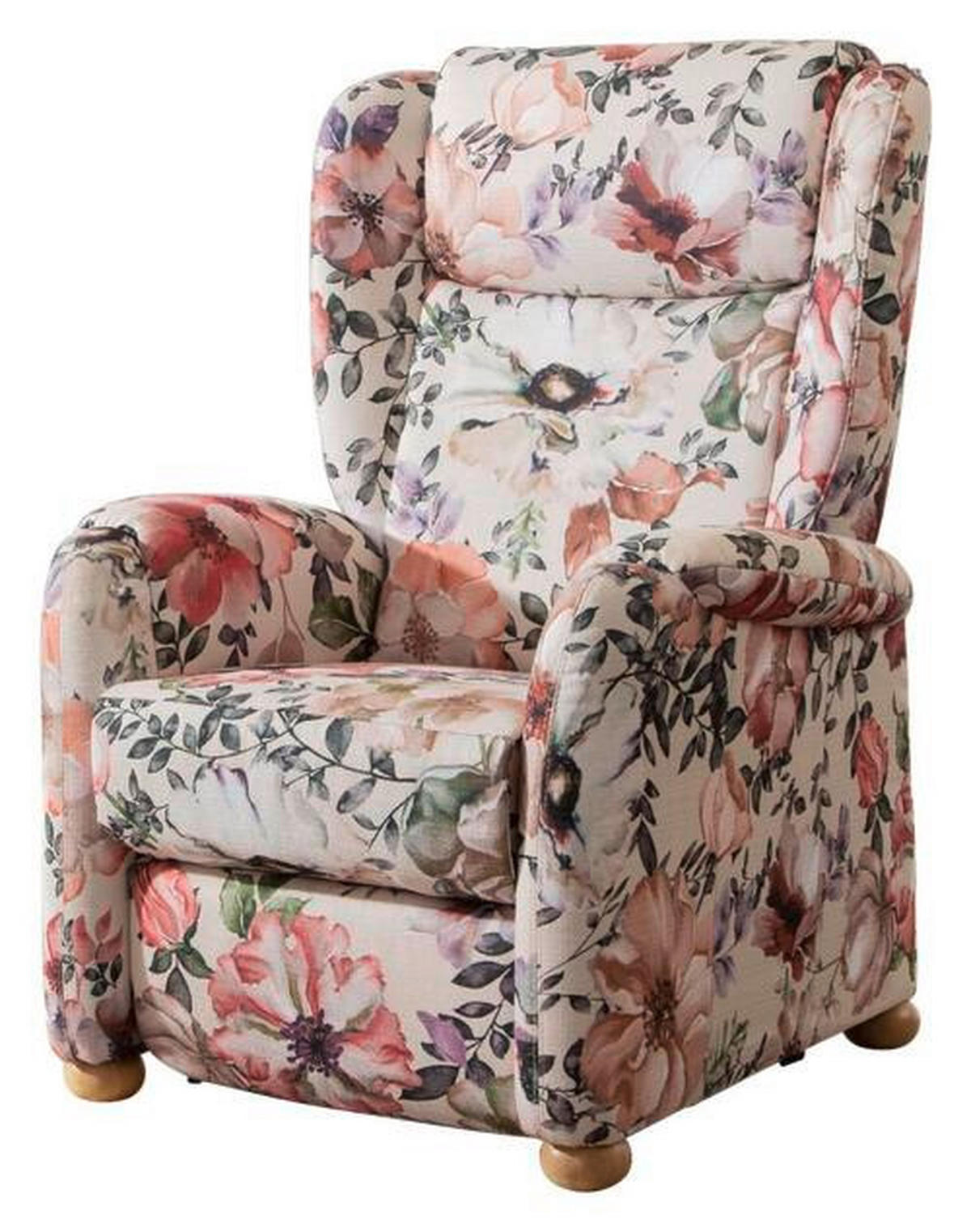 OHRENSESSEL Flachgewebe Multicolor, Beige  - Eichefarben/Beige, Natur, Holz/Textil (85/115/84cm) - Cantus