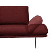 ECKSOFA  in Flachgewebe Rot  155/234 cm  - Rot/Schwarz, Design, Textil/Metall (155/234cm) - Dieter Knoll