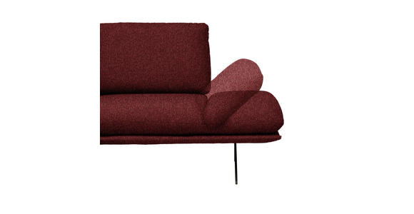 ECKSOFA  in Flachgewebe Rot  155/234 cm  - Rot/Schwarz, Design, Textil/Metall (155/234cm) - Dieter Knoll