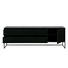 LOWBOARD - Schwarz, Design, Leder/Holz (180/60,5/44cm) - Ambia Home LOWBOARD - Schwarz, Design, Leder/Holz (180/60,5/44cm) - Ambia Home