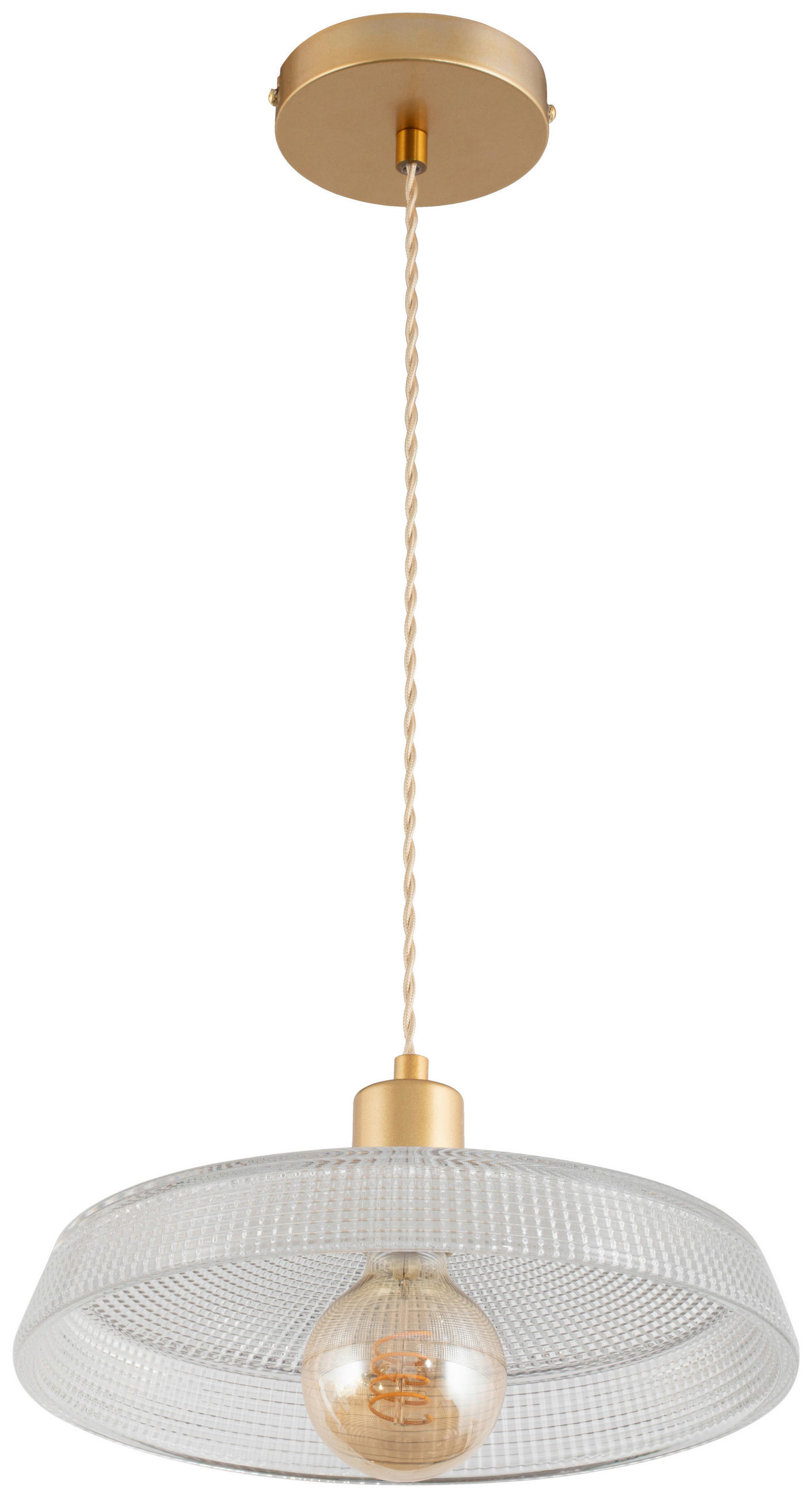 HÄNGELEUCHTE 30/113 cm   - Klar, Trend, Glas/Metall (30/113cm) - Novel