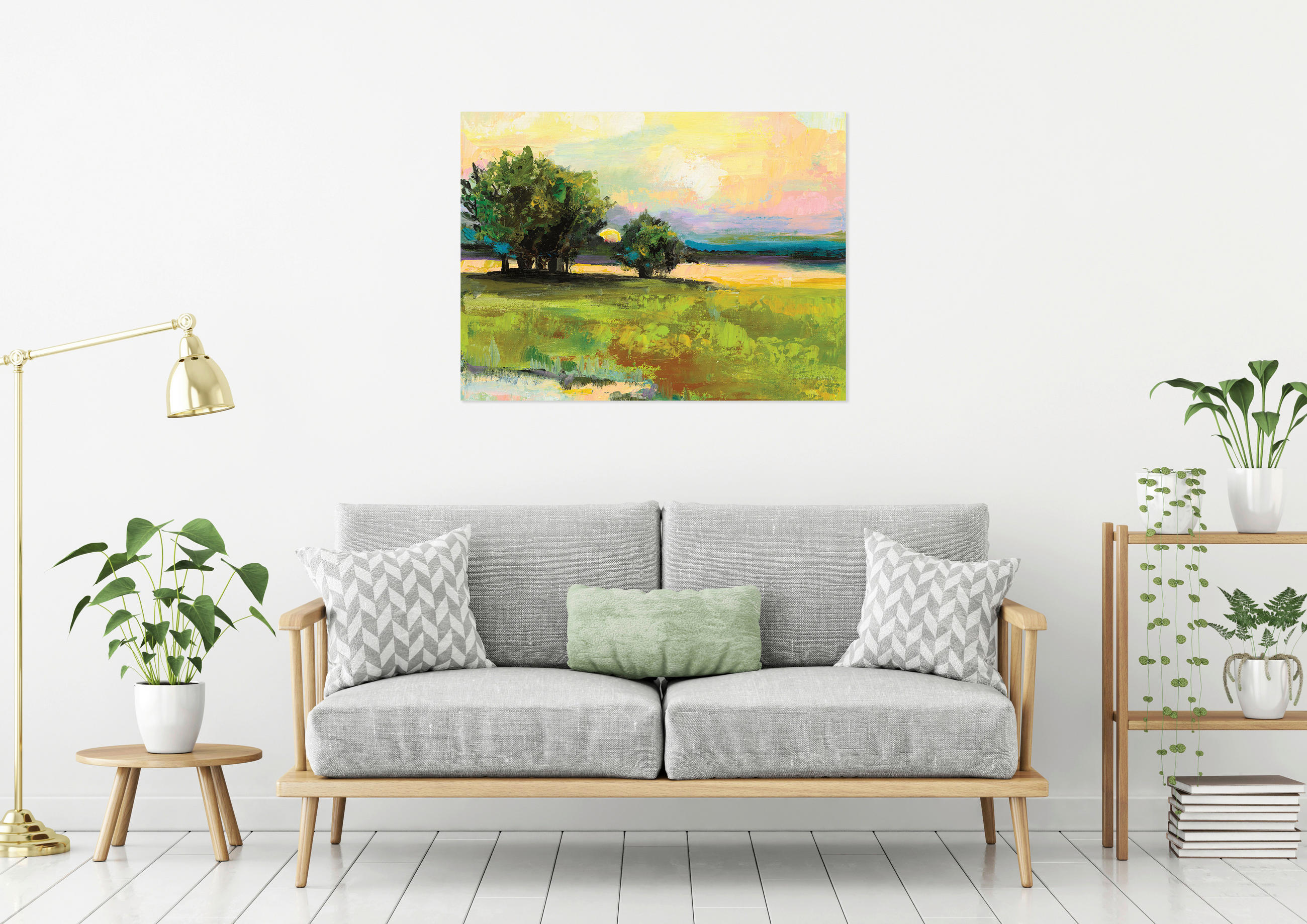 KEILRAHMENBILD Landschaft & Natur  - Multicolor, Natur, Holz/Papier (60/80/3cm) - Euroart