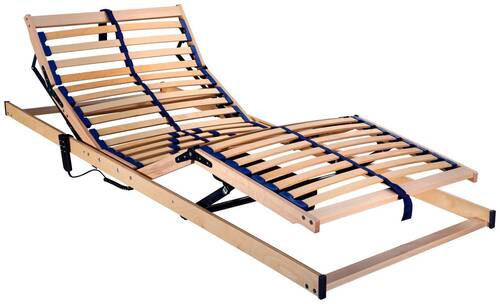 ELEKTRISCHER LATTENROST 90/200 cm Kopfteil, Fußteil, Mittelzone verstellbar, Birke  - Birkefarben/Buchefarben, Basics, Holz/Kunststoff (90/200cm) - Sleeptex