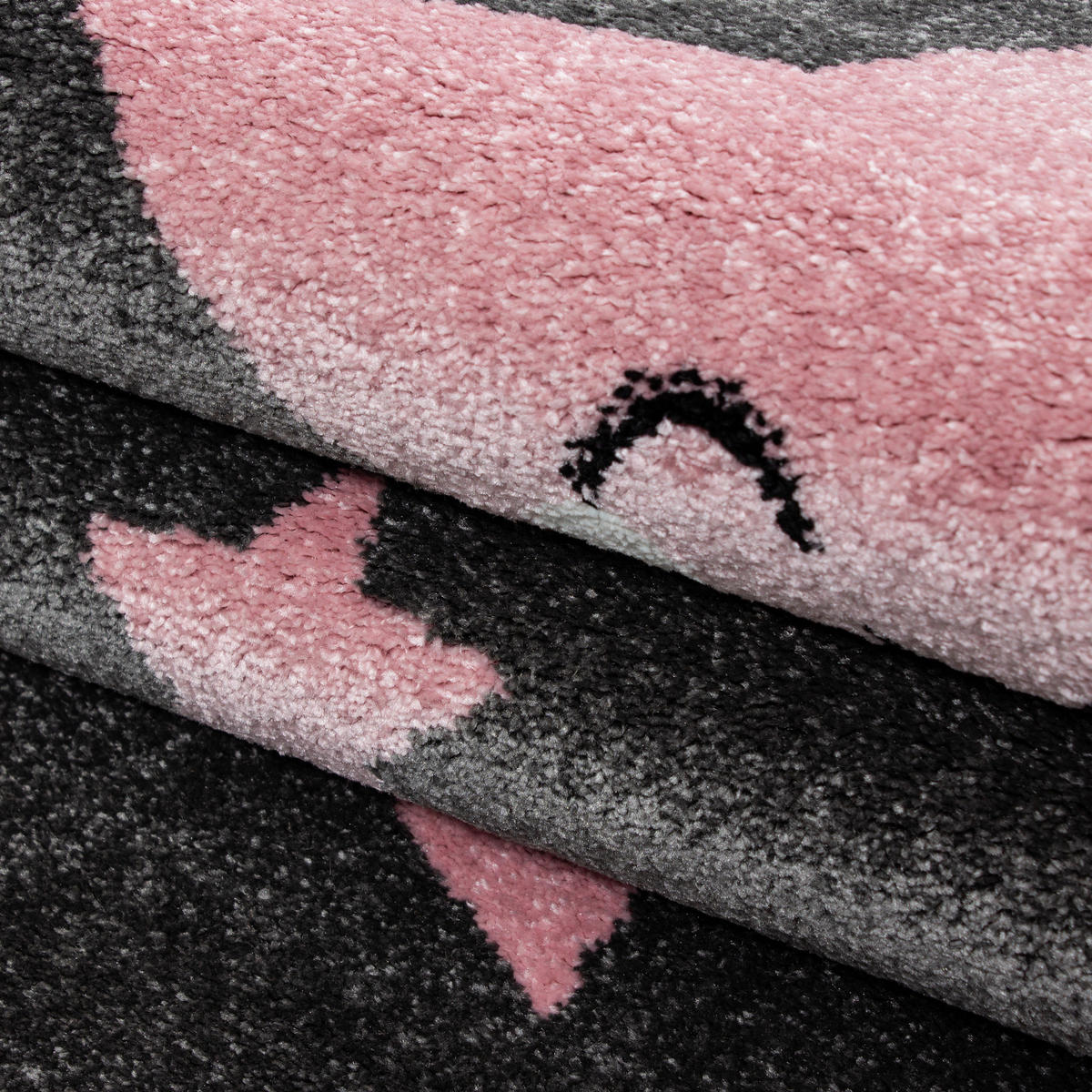 DĚTSKÝ KOBEREC, 80/150 cm, šedá, pink - šedá/pink, Trend, textil (80/150cm) - Ben'n'jen
