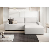 ECKSCHLAFSOFA CHALLANGE  mit Schlafen auf Sitzhöhe, Rücken echt, Armteil links, Armteil rechts Struktur Silberfarben  - Silberfarben/Schwarz, MODERN, Kunststoff/Textil (246/168cm) - Trendmanufaktur