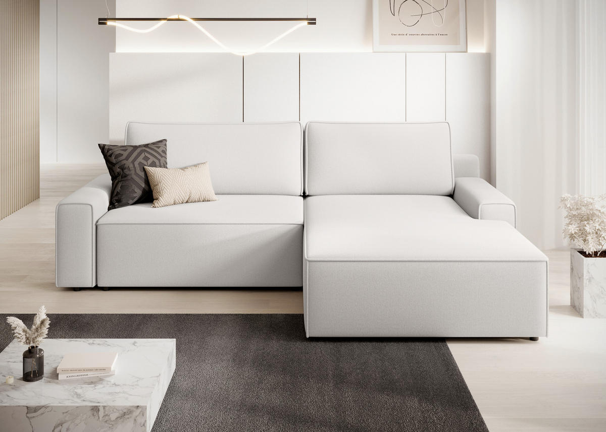 ECKSCHLAFSOFA CHALLANGE  mit Schlafen auf Sitzhöhe, Rücken echt, Armteil links, Armteil rechts Struktur Silberfarben  - Silberfarben/Schwarz, MODERN, Kunststoff/Textil (246/168cm) - Trendmanufaktur