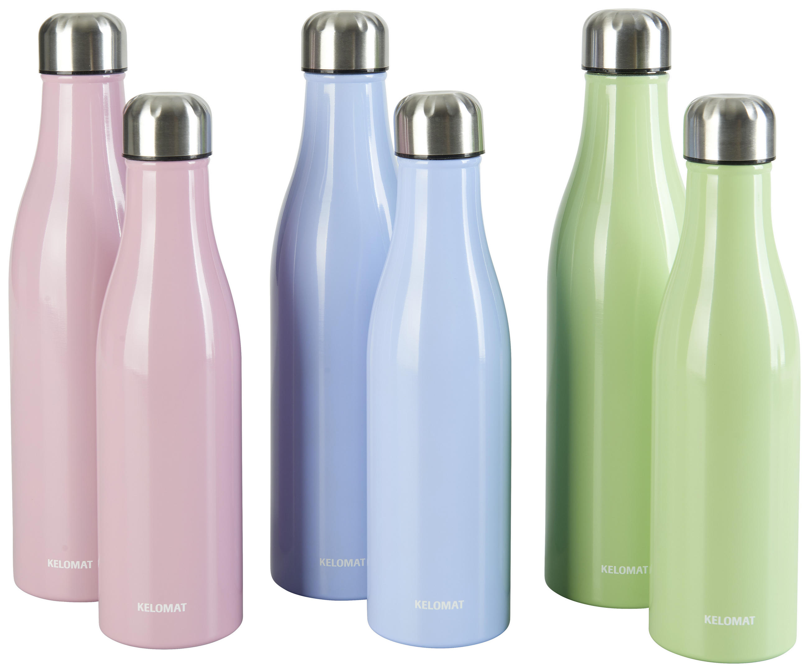 ISOLIERFLASCHE 0.5 l  - Hellblau, KONVENTIONELL, Metall (0,5cm) - Kelomat
