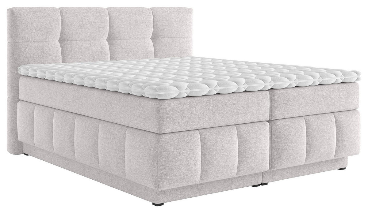 BOXSPRINGBETT 180/200 cm  in Beige  - Beige/Schwarz, Konventionell, Kunststoff/Textil (180/200cm) - Carryhome