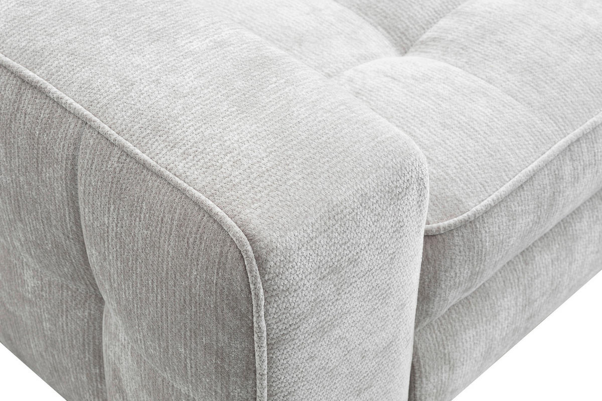 SOFFA i chenille ljusgrå  - ljusgrå/svart, Design, metall/textil (251/70-90/203cm) - Carryhome