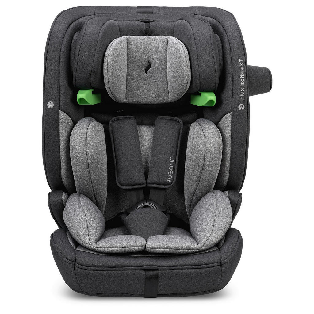 Thumbnail - Osann Kinderautositz Flux Isofix eXT, Grau, Schwarz, Textil, Füllung: Polyester, 44x61.5x47 cm, ECE R 129 i-Size, 5-Punk...